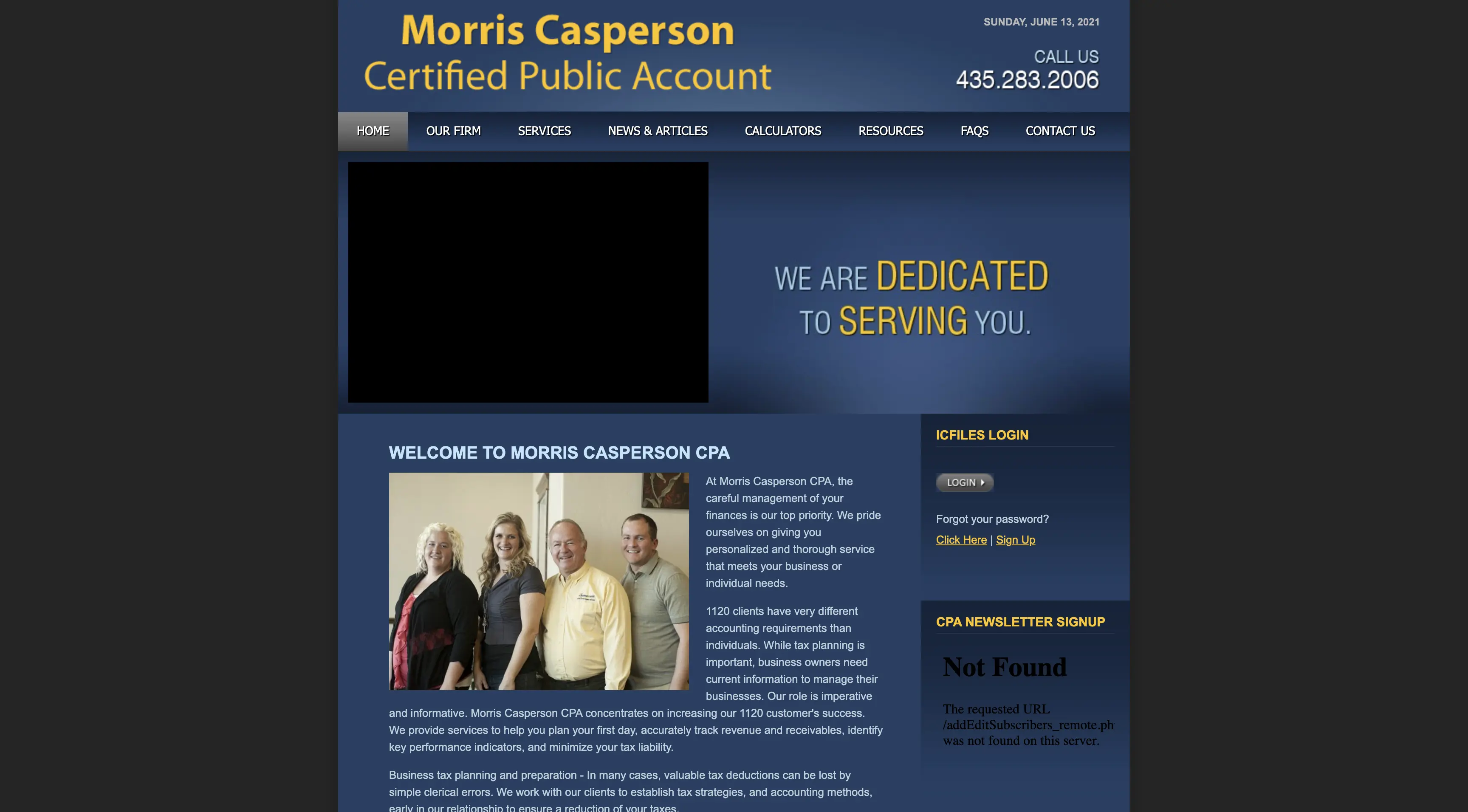 Casperson's Old Website Screenshot